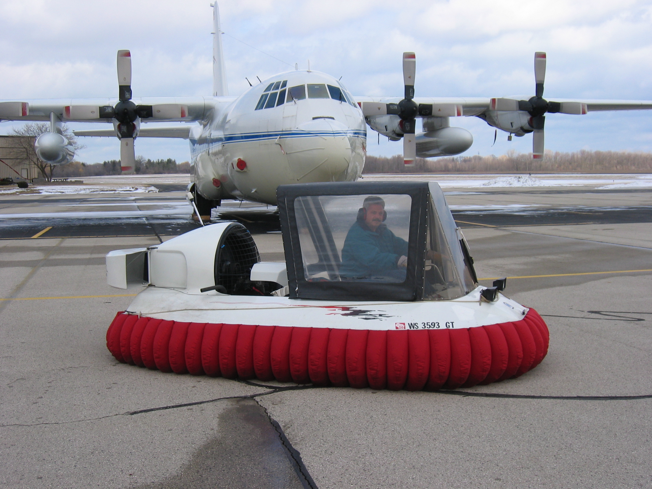 John H Batten Airport hovercraft used to scare geese