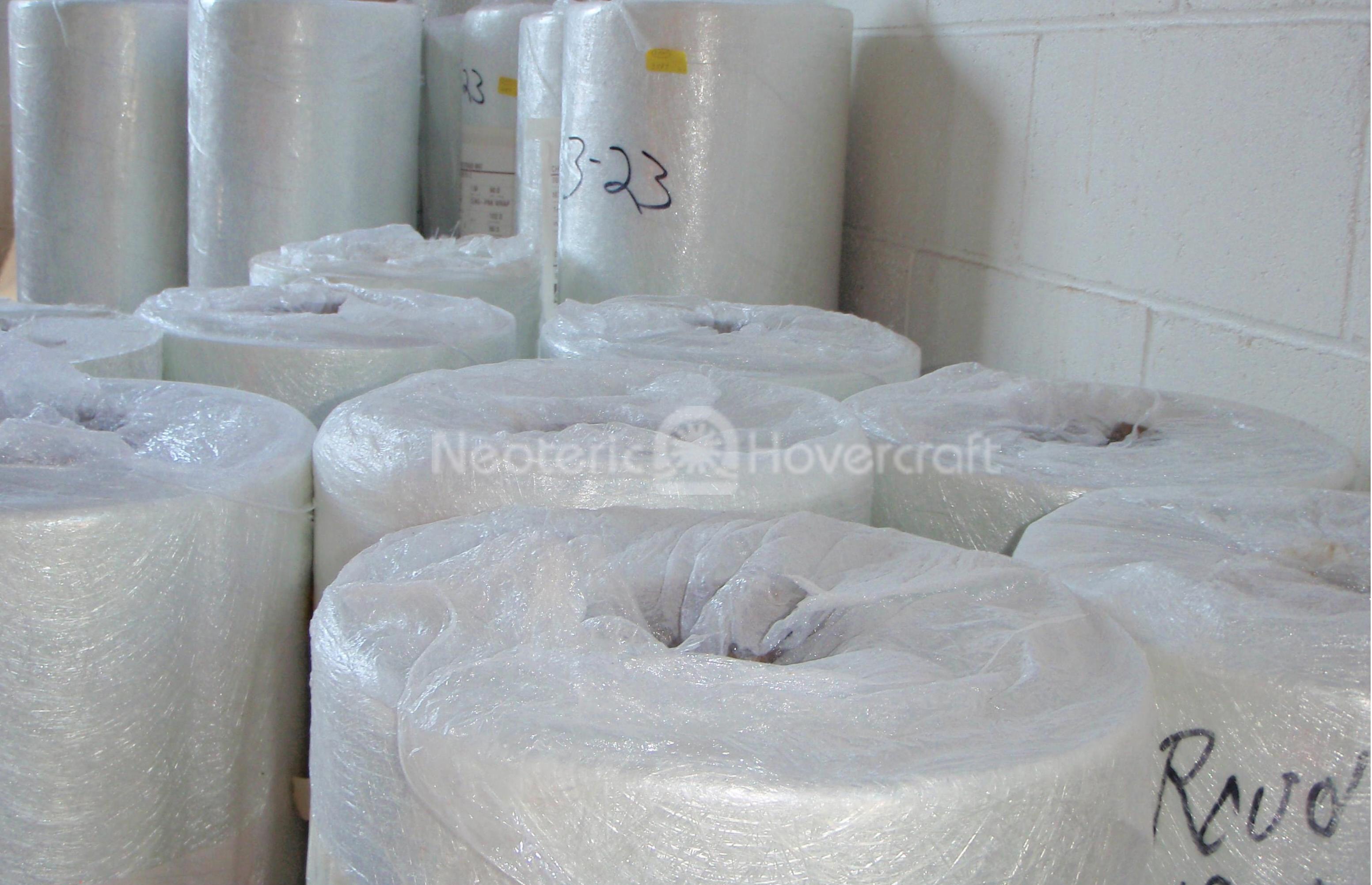 Inspecting hovercraft materials for quality