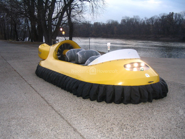 Hovercraft at boat ramp