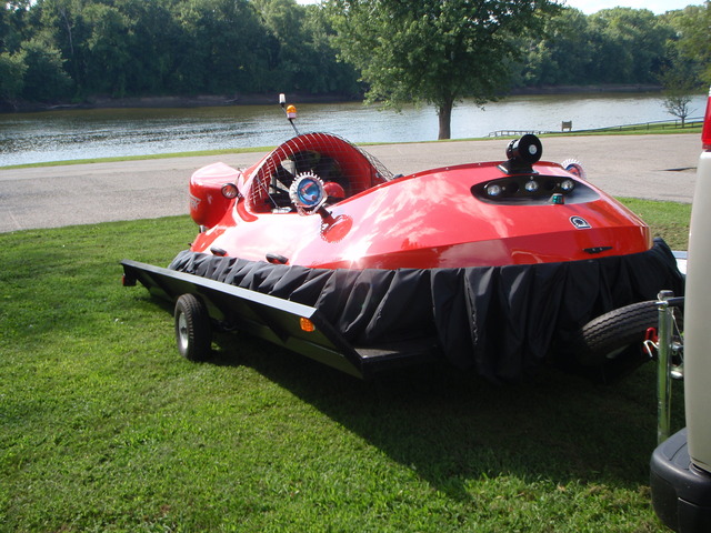 hover on hover off trailer in use