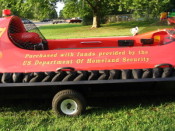 Hovercraft image Homeland Security funds pay for rescue hovercraft.